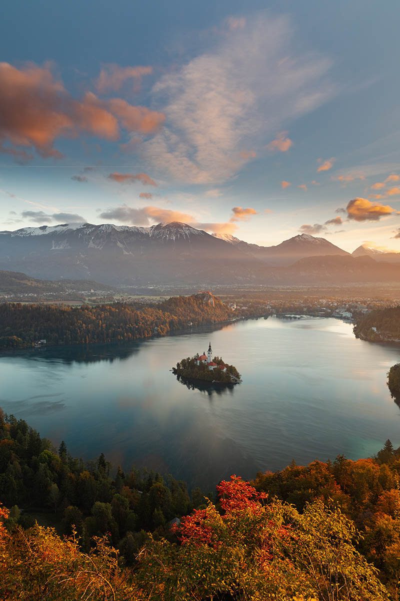 Lake Bled from Mala Osojnica viewpoint. Slovenia photography workshops.
