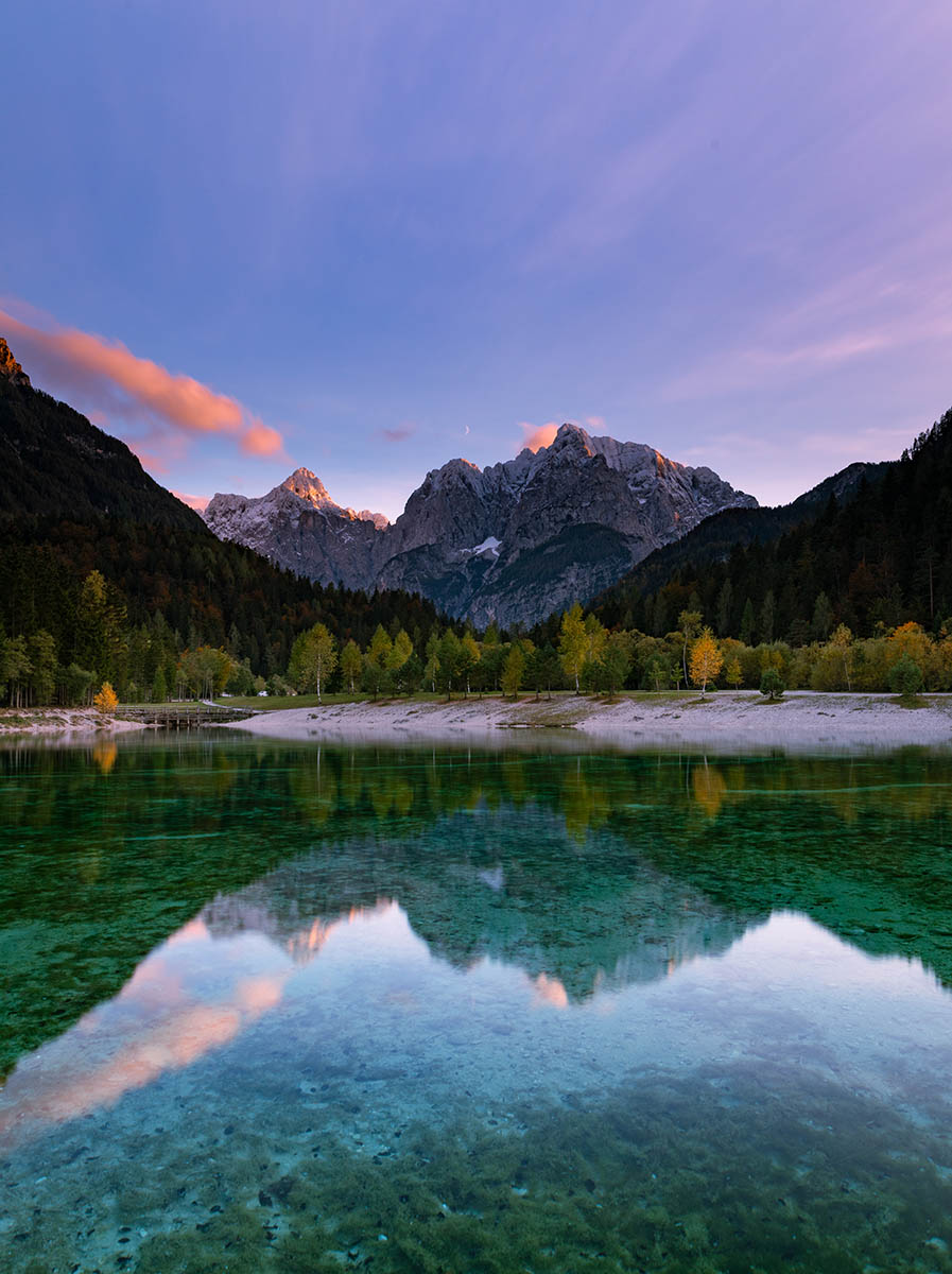 Lake Jasna at sunset, Slovenia photography workshops with Scott Boulton.