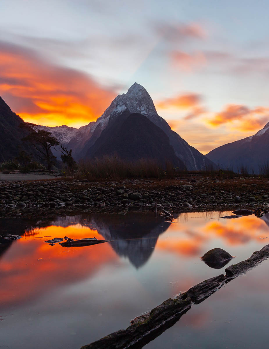 Milford Sound Sunrise, South Island, New Zealand.