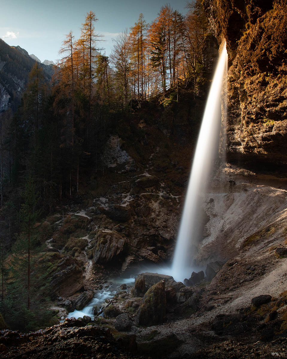 Slap Pericnik waterfall, Slovenia photography workshops with Scott Boulton. Buy a fine art print.