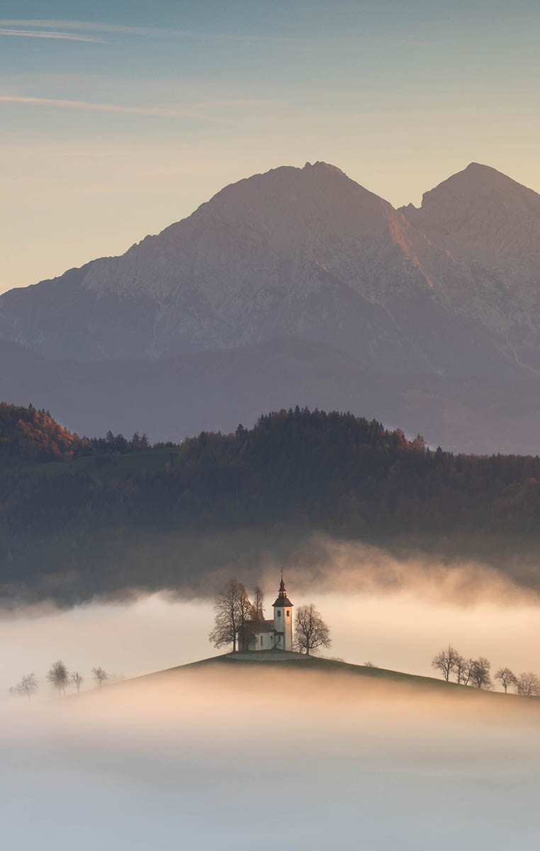 Saint Thomas Church view, Slovenia. Buy a fine art print.