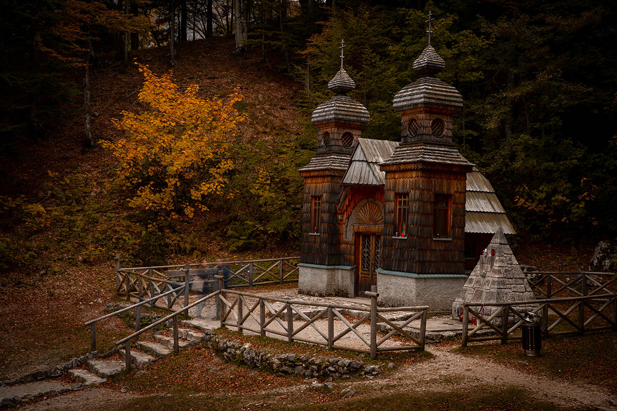 The Russian Chapel on Vrsic Pass, Slovenia. Buy a fine art print.