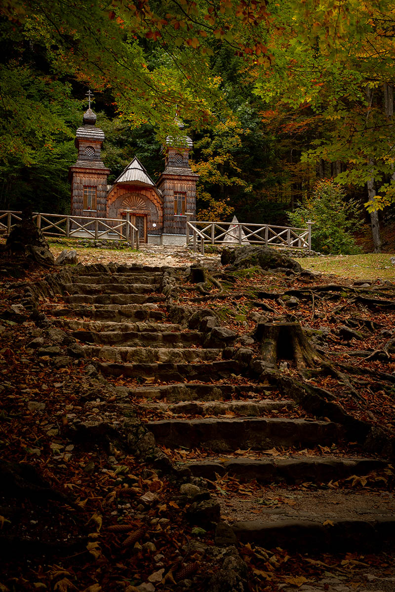The Russian Chapel on Vrsic Pass, Slovenia. Buy a fine art print.