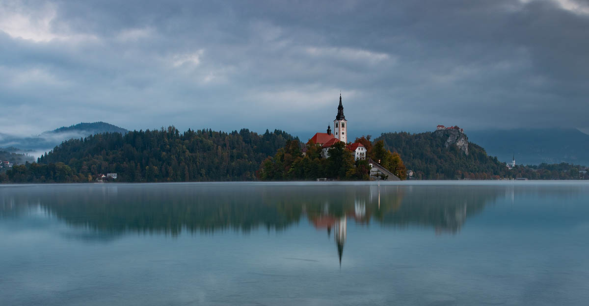 Lake Bled island church, Slovenia. Buy a fine art print.