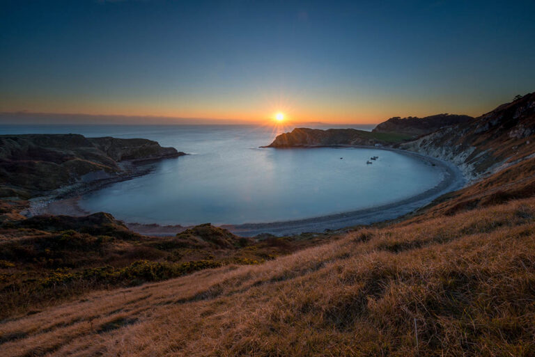 Lulworth Cove in Dorset.